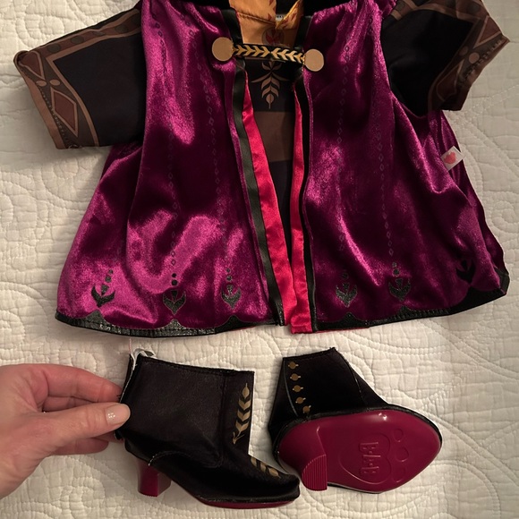 Build-A-Bear Other - Build a Bear LOT - includes stuffed Dino, Anna dress/shoes, Elsa dress/shoes …
